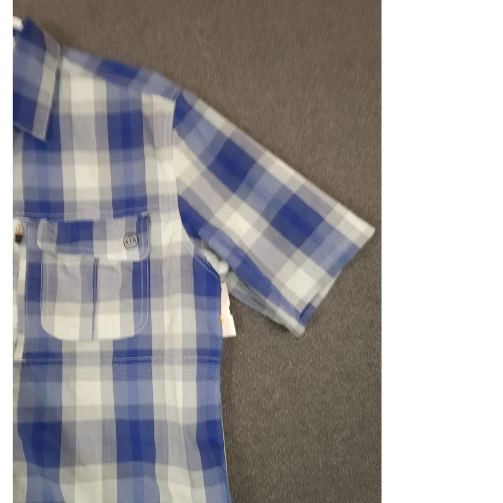 ATG Wrangler All Terrain Gear‎ Mens Plaid Short Sleeve Button Up Shirt